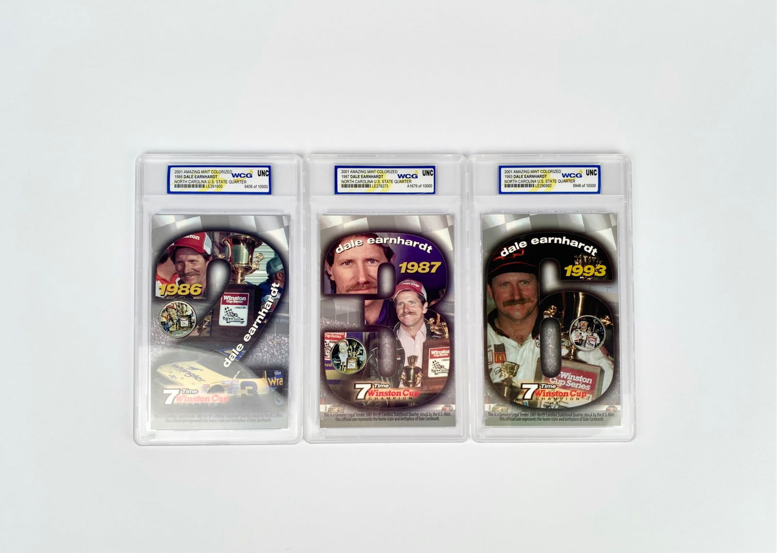 3 Graded Dale Earnhardt Commemorative North Carolina Quarters (1 of 7)