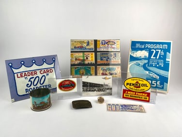 Indianapolis 500 Memorabilia Collection with 1939 Program, Tickets, and Ephemera