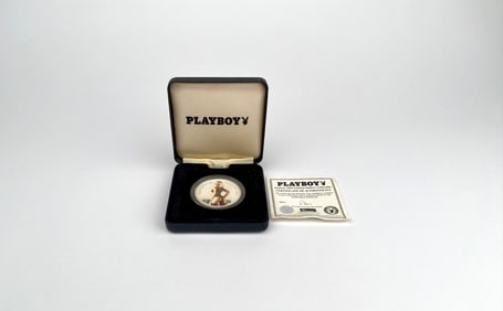 Playboy January 2002 Limited Edition Silver Medallion with COA