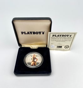 Playboy February 2002 Limited Edition .999 Silver Medallion with COA