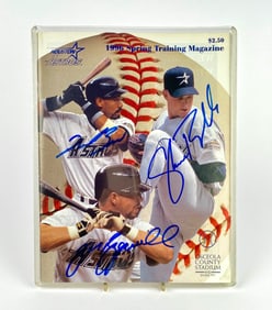 1996 Houston Astros Spring Training Magazine Signed by 3 Players