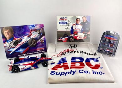A.J. Foyt Racing ABC Supply IndyCar Signed Memorabilia Set