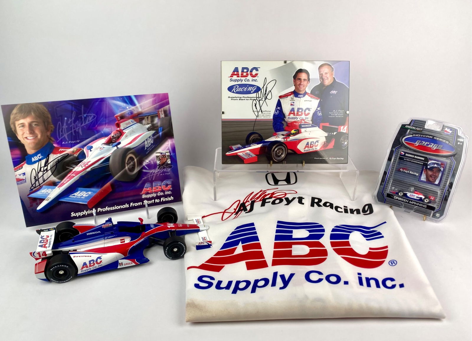 A.J. Foyt Racing ABC Supply IndyCar Signed Memorabilia Set (1 of 12)