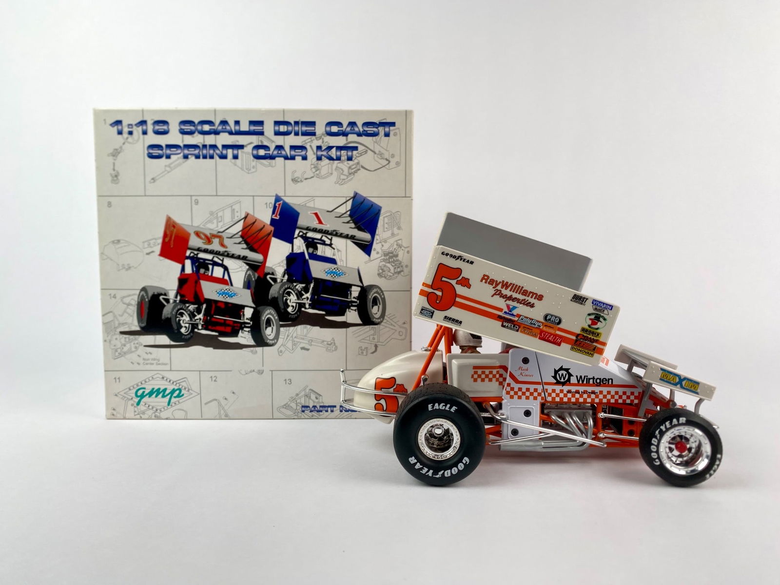 GMP 1:18 Scale Sprint Car Kit with Assembled #5 Ray Williams Properties Model (1 of 10)