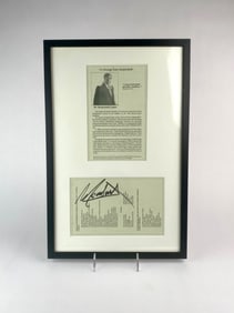 Meadowlark Lemon Signed Framed Program Display