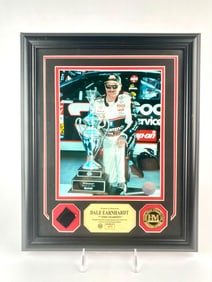 Dale Earnhardt Framed Race-Used Car Part Display