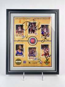 1991 Detroit Pistons Upper Deck Framed Set Signed by Five Players