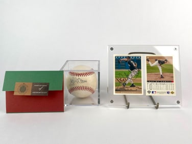 Jack McDowell Signed Ball and Card Set (UDA COA)