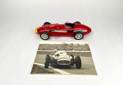 1:18 Model Maserati Race Car with Vintage Photograph