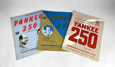 Three Yankee 250 Official Souvenir Programs (1968, 1969, 1970)