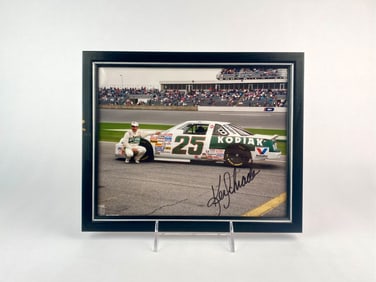 Ken Schrader Signed NASCAR Photograph with Kodiak #25 Car