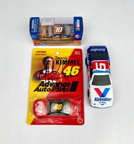 3 NASCAR Collectible Die-Cast Cars Including Autographed Car by Frank Kimmel