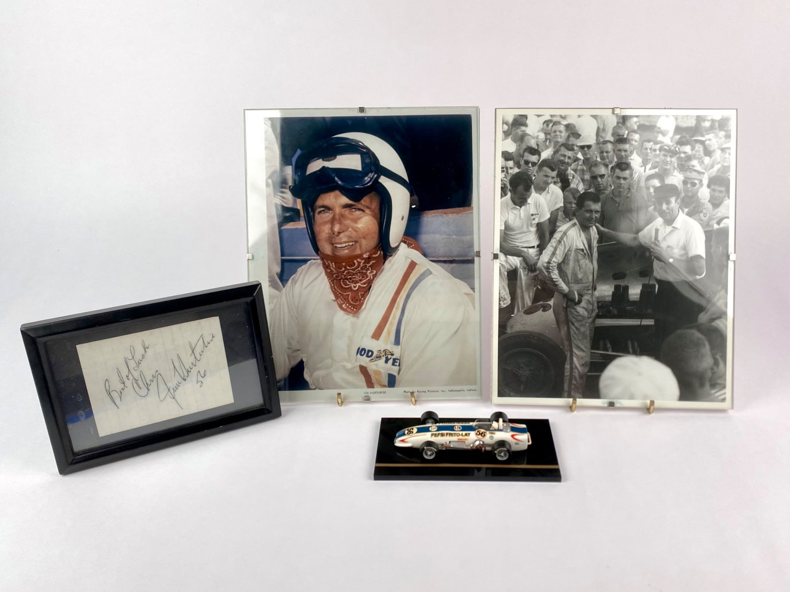 Jim Hurtubise Racing Memorabilia Collection with Signed Note and Photos (1 of 10)