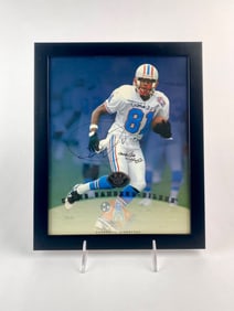 Framed Chris Sanders Signed 1997 Leaf Authentic Photo