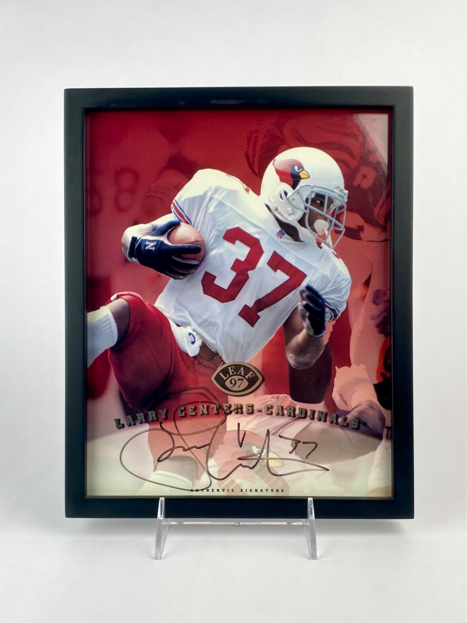 Framed Larry Centers Signed 1997 Leaf Authentic Photo (1 of 7)