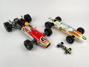 Set of Three Vintage Lotus Formula 1 Race Car Models