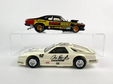 Signed 1992 Daytona IROC Dodge Daytona & 1:18 CMP Mopar Missile Plymouth Duster