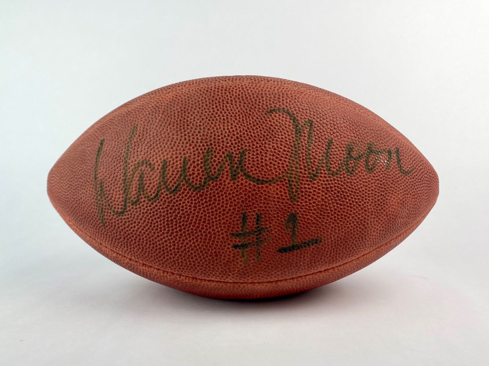 Warren Moon Signed Wilson NFL Football (1 of 6)
