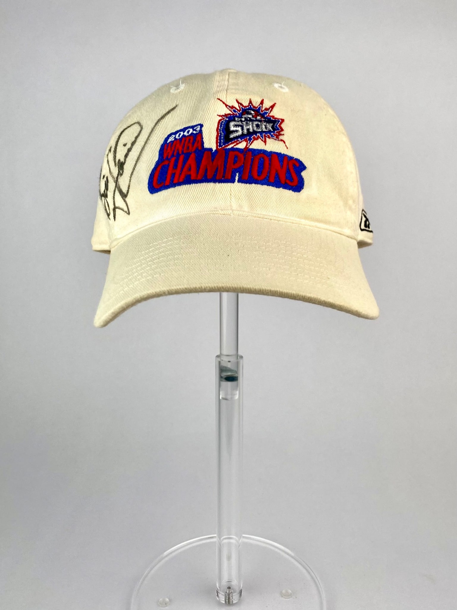 2003 Detroit Shock WNBA Champions Hat Signed by Barb Farris (1 of 9)