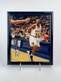 Framed Willie Mitchell Signed University of Michigan Basketball Photo