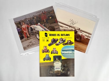 Heroes vs. Outlaws 1980 Racing Program with Signed Photos