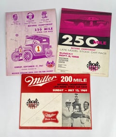 1967-1969 USAC Stock Car Race Programs