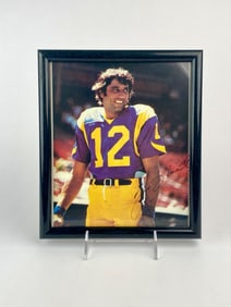 Framed Joe Namath Signed Los Angeles Rams Photograph