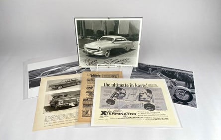 Automotive Memorabilia with Signed George Barris Photo