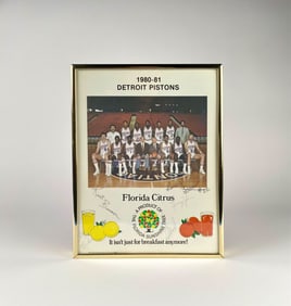 1980-81 Detroit Pistons Team Photograph with Signatures