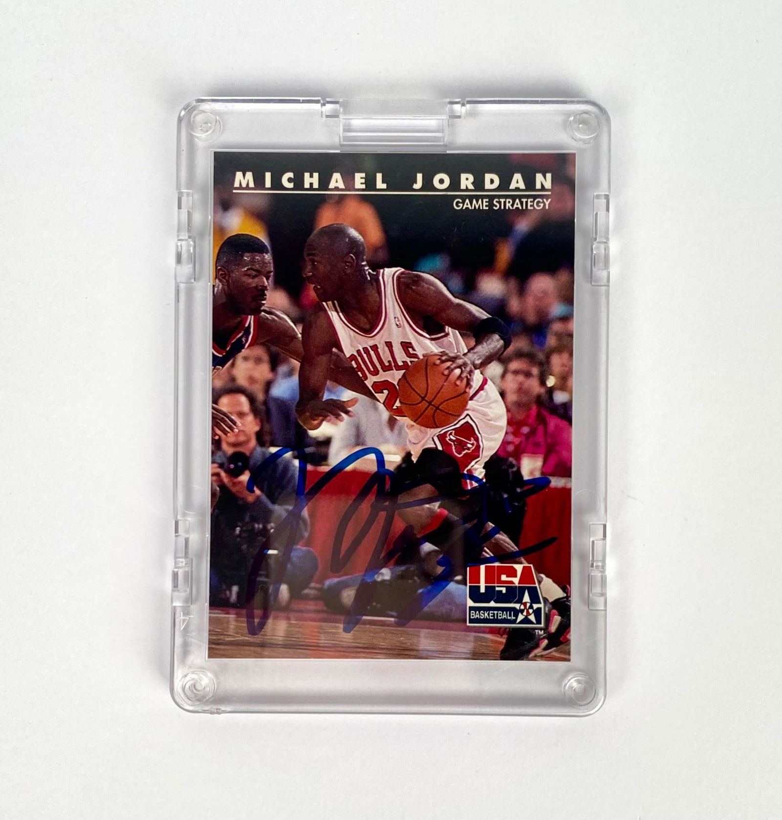 Michael Jordan Signed 1992 SkyBox USA Game Strategy Card (1 of 3)