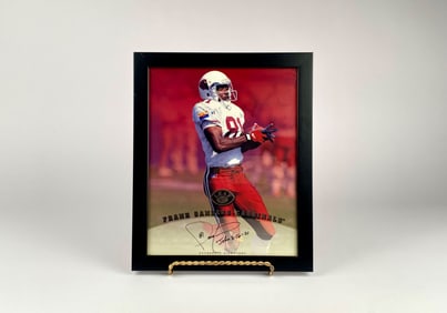 Framed Signed Frank Sanders 1997 LEAF Photograph