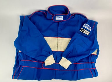 RaceQuip Blue & White Racing Suit with Red Piping, SFI Certified