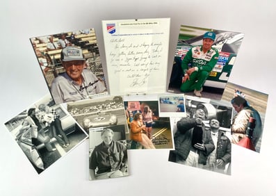 Racing Memorabilia Collection with Autographs, Photos & Personal Note