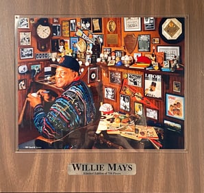 Willie Mays Limited Edition Print by David M. Spindel, 1991