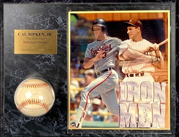 Cal Ripken Jr. Limited Edition Plaque Featuring Signed Baseball