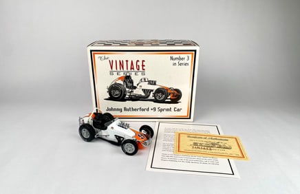Vintage Series Johnny Rutherford #9 Sprint Car Model with Original Packaging and COA