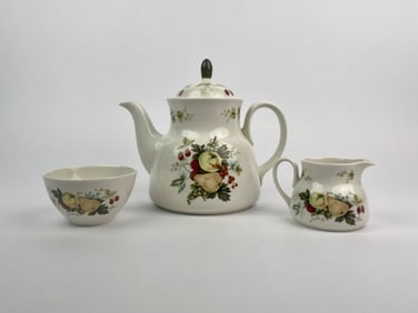 Royal Doulton “Miramount" English China Three-Piece Tea Set