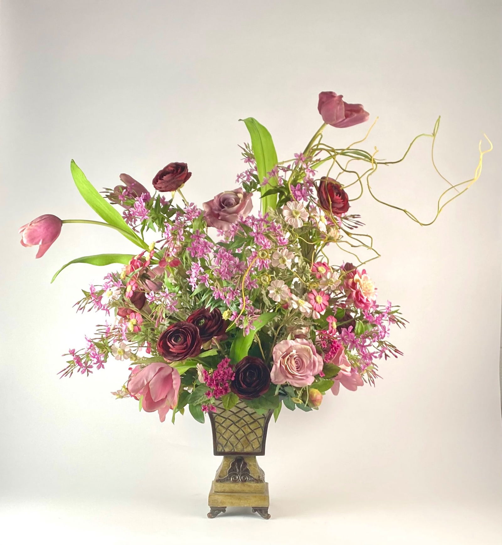 Large Artificial Floral Arrangement in Decorative Urn (1 of 12)