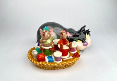 Disney Auctions Gus & Jaq with Lucifer Salt & Pepper Set