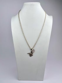 Avon Silver-Tone Eagle Pendant Necklace