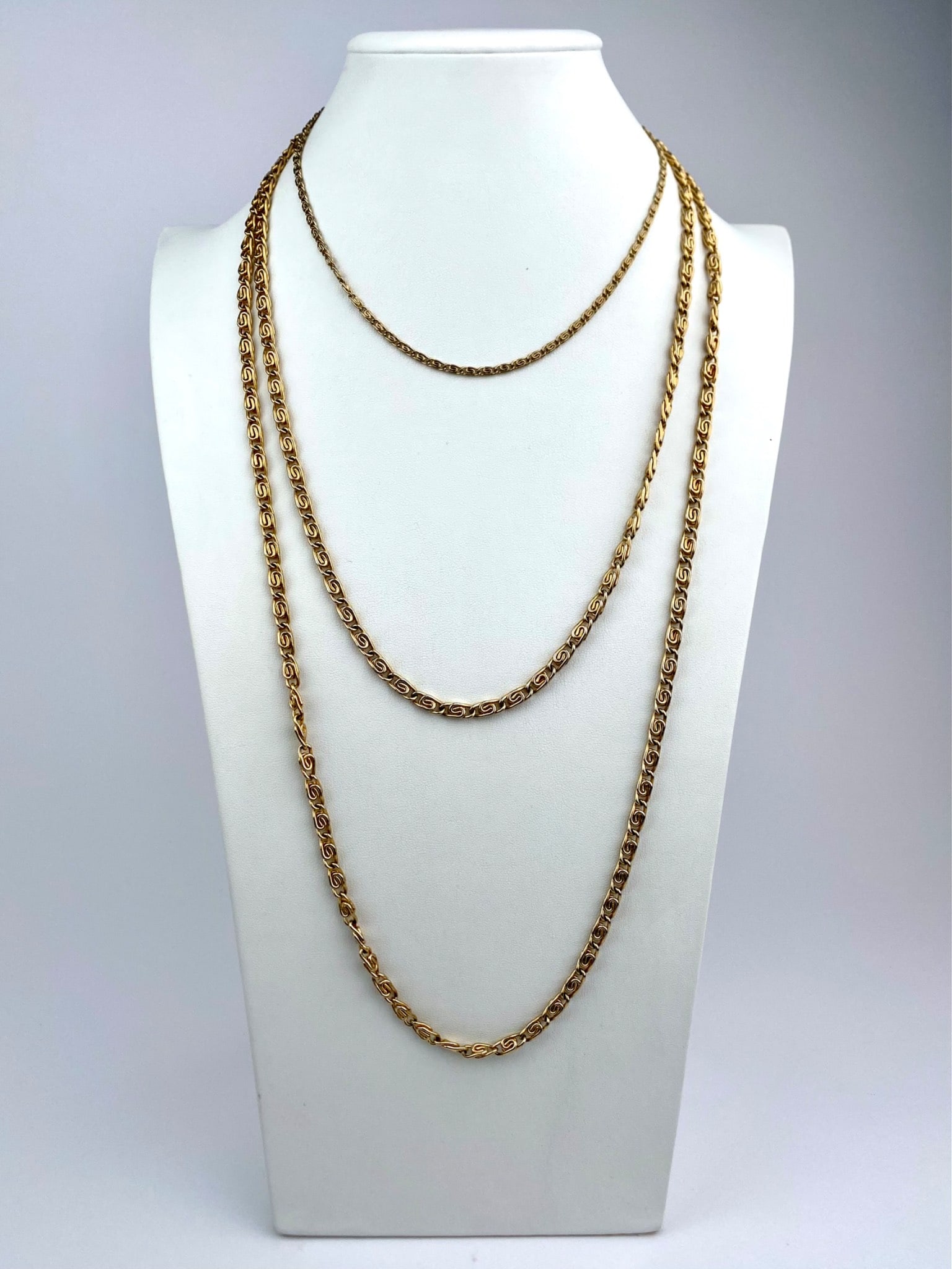 Set of Two Accessocraft NYC Gold-Tone Chain Necklaces (1 of 10)