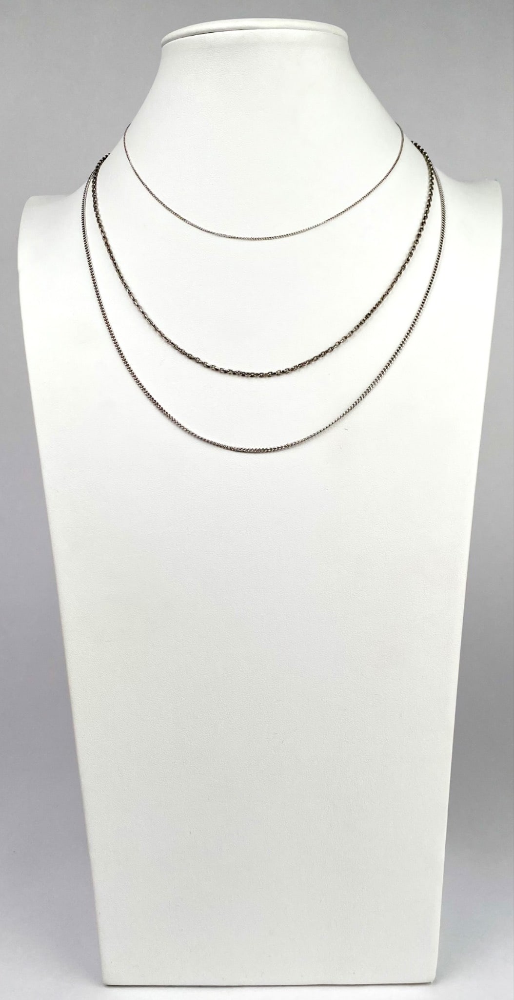 Lot of 3 Chains (Sterling Silver & 14K White Gold) (1 of 10)