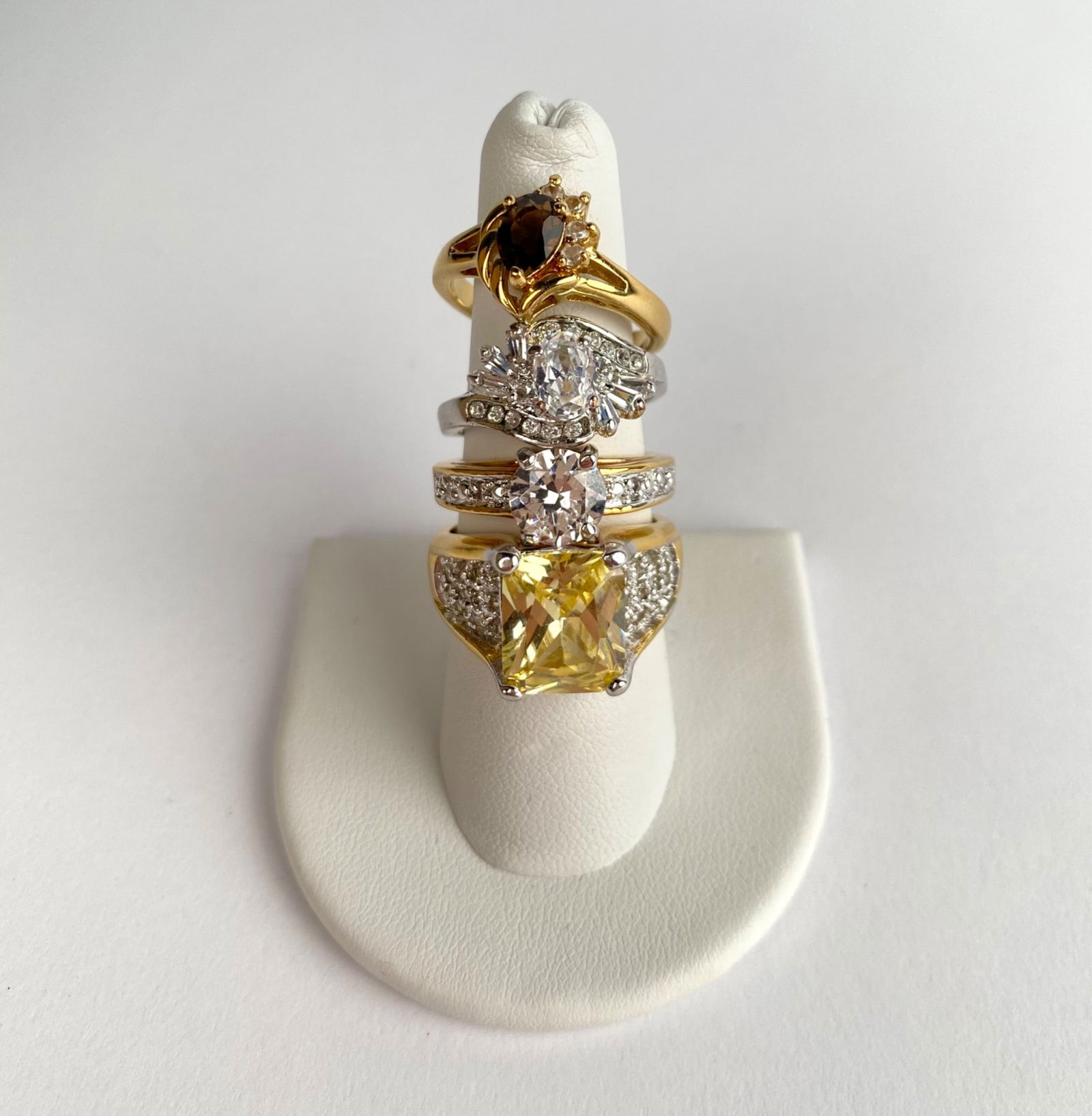 Lot of Four Gold-Tone & Silver-Tone Rings (1 of 7)