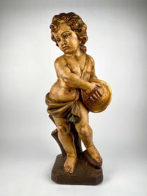 Gilded Putto-Form Decorative Sculpture by MAC Sculpture Inc., California