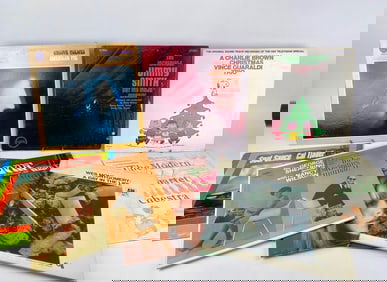 Set of Nine Classic Jazz and Soul Vinyl Records Featuring Vince Guaraldi, Jimmy Smith & Others