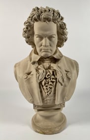 Plaster Bust of Beethoven Sculpture