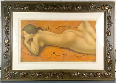 Alain Bonnefoit Signed Limited Edition Lithograph Nude (12/175)