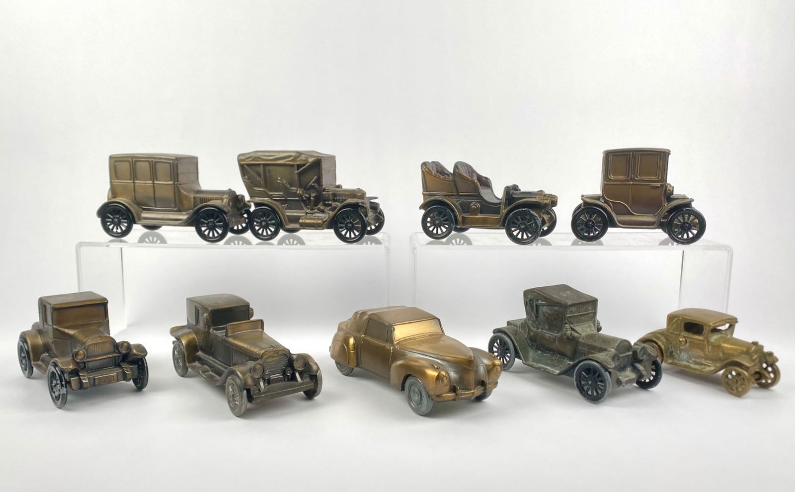 Set of Nine Vintage Banthrico Cast Metal Automobile Banks (1 of 12)