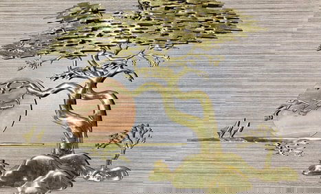 1985 Bijan Signed Brass & Copper Wall Sculpture