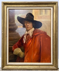 Alexander de Andreis ‘Cavalier in Red’, Oil on Canvas, 1925